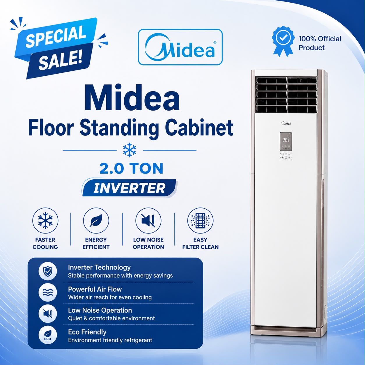 Midea MFPAS-24HRDN1-FSU 2 Ton